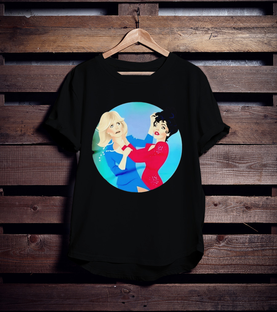 Alexis Carrington Krystle Carrington Iconic Dynasty Catfight Scene T-Shirt