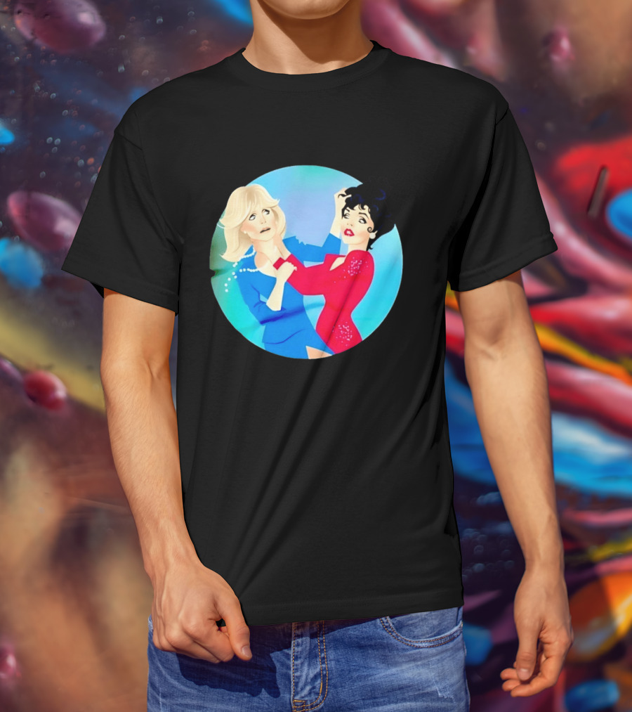 Alexis Carrington Krystle Carrington Iconic Dynasty Catfight Scene T-Shirt