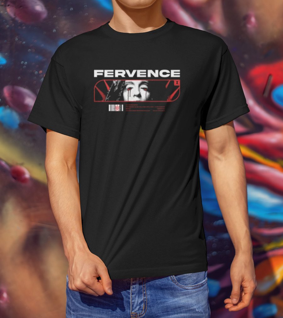 Indiemerchstore Fervence Constructs Effigy Red White Face T-Shirt