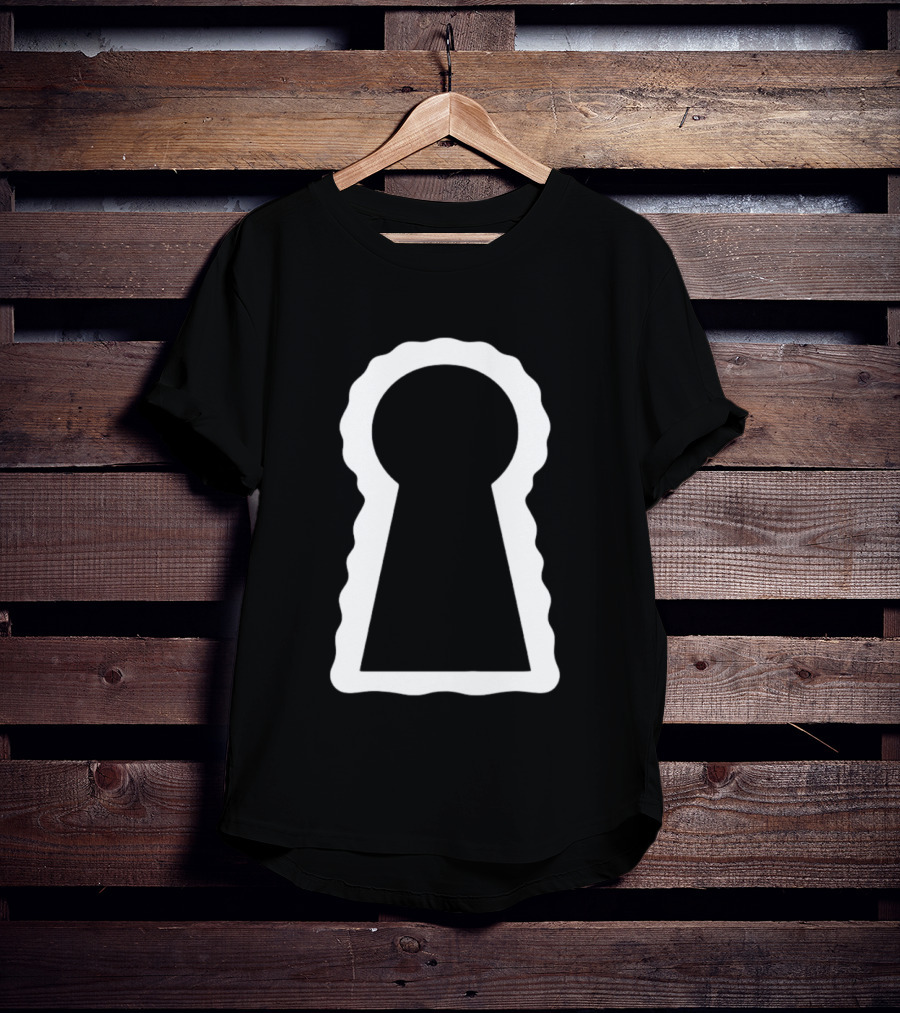 Minimalist Keyhole Secret Door Aesthetic T-Shirt