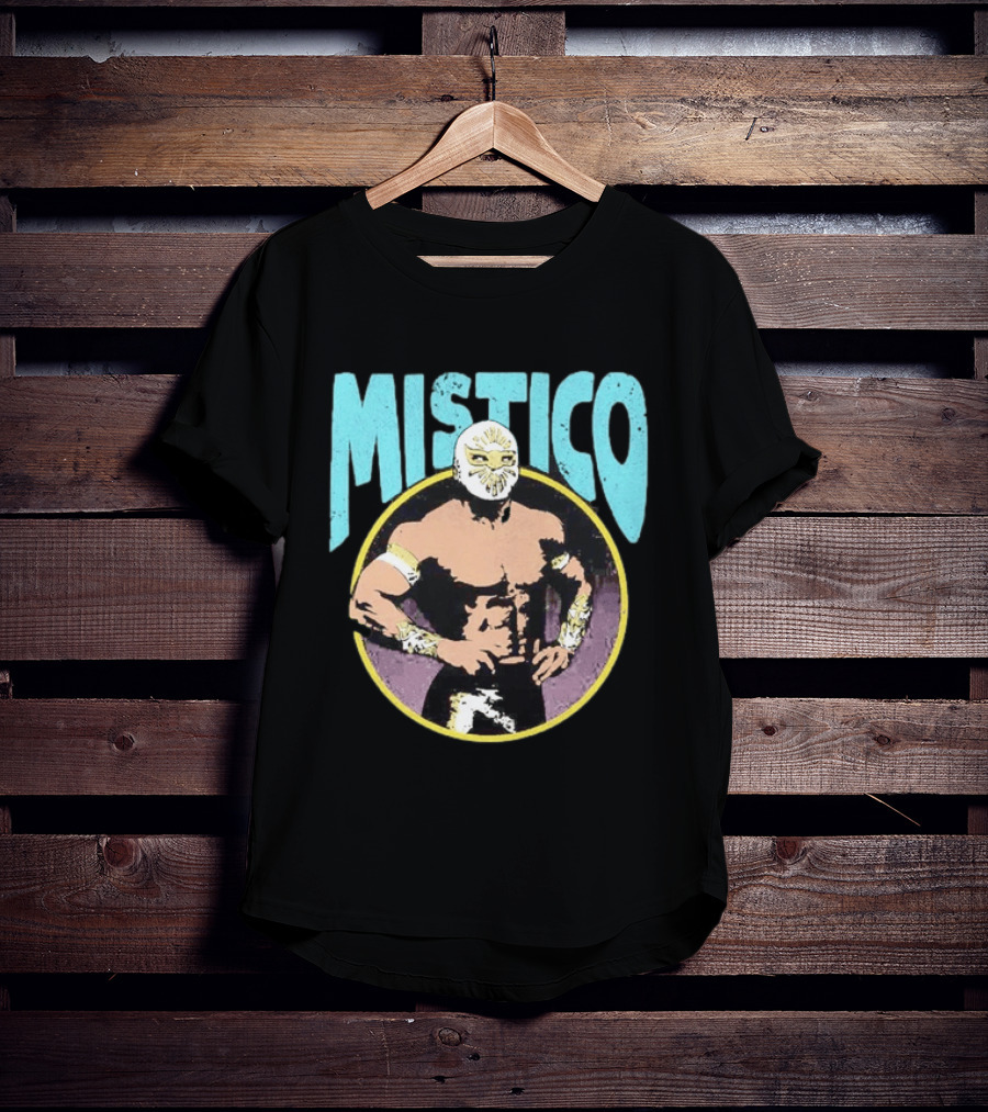 Mistico Lucha Libre Wrestler CMLL Mexican Wrestling Iconic Masked Fighter T-Shirt