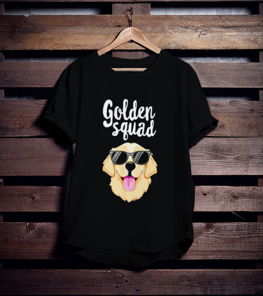 Golden Squad Golden Retriever Dog With Sunglasses T-Shirt