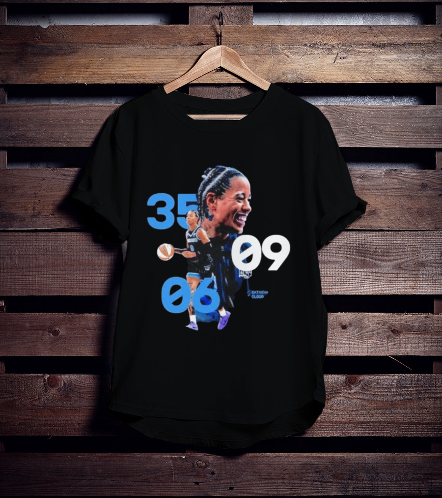 Natasha Cloud Historic 35 Points 5 Rebounds 5 Assists Performance T-Shirt
