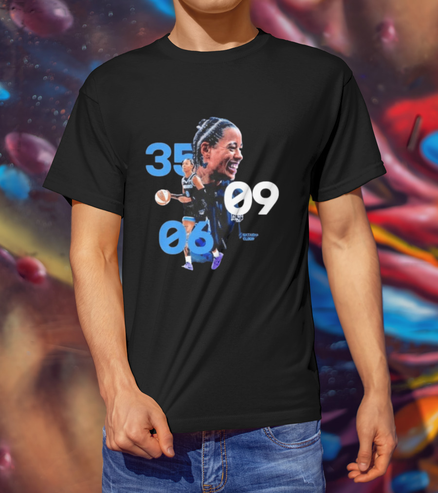 Natasha Cloud Historic 35 Points 5 Rebounds 5 Assists Performance T-Shirt