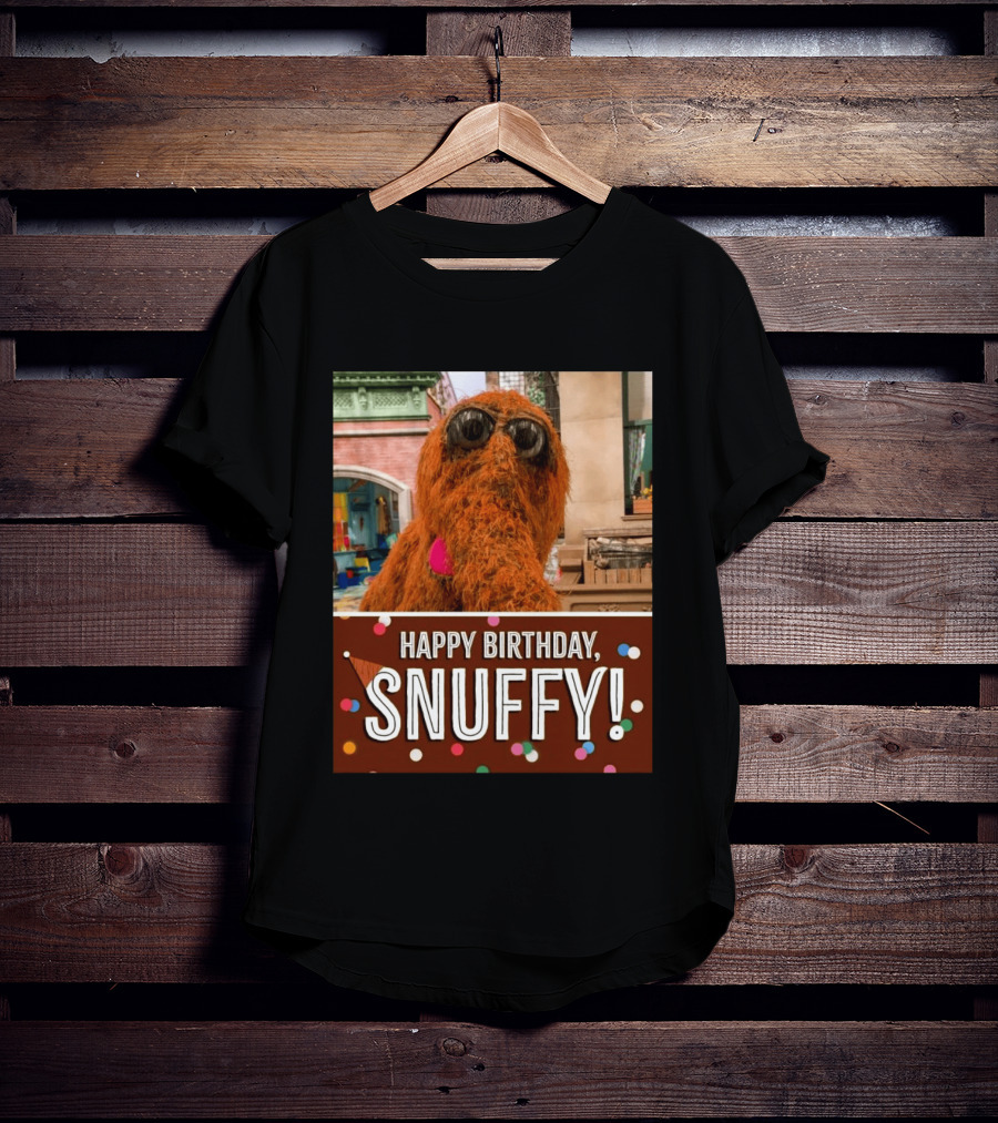 Happy Birthday Snuffy Celebrate With Cheerful Confetti T-Shirt