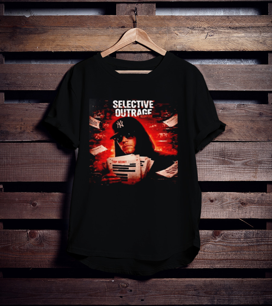 Selective Outrage Redacted Top Secret NY Yankees Hat T-Shirt