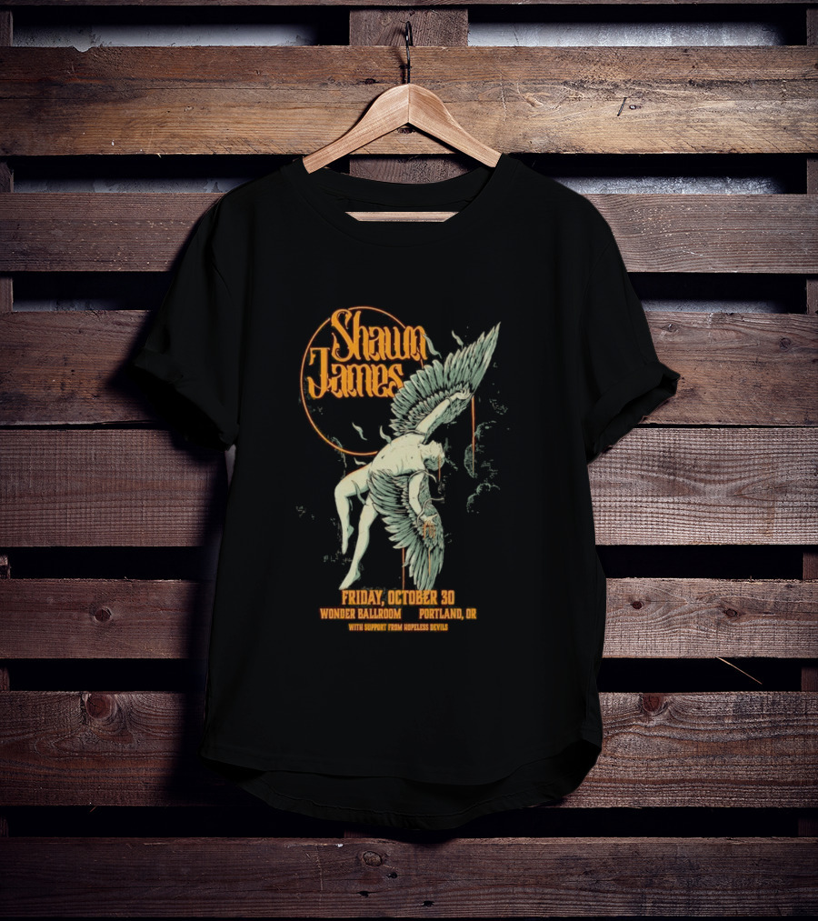 Shawn James Live Wonder Ballroom Portland OR October 30 2026 Special Guest Sam Hopeless T-Shirt