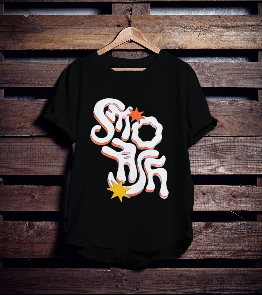 Stash Groovy 70s Retro Psychedelic Style With Stars T-Shirt