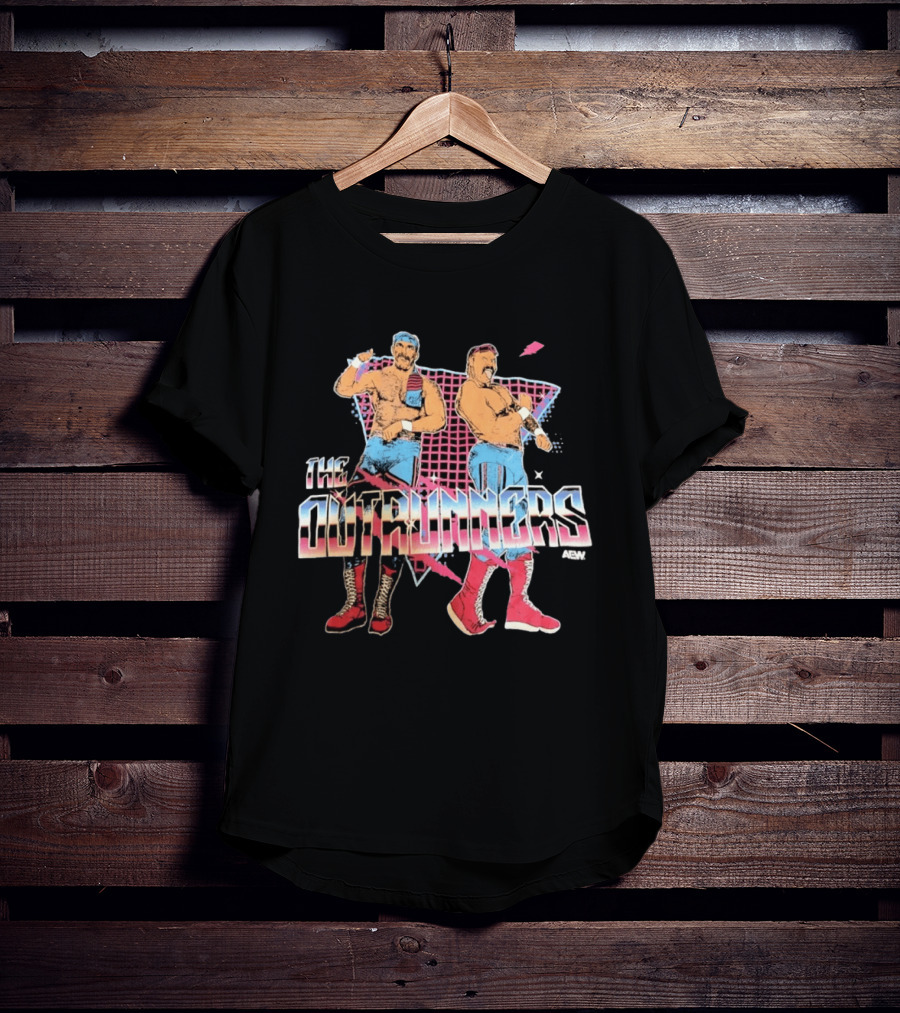 The Outrunners AEW Wrestling Tag Team Retro Fashion T-Shirt
