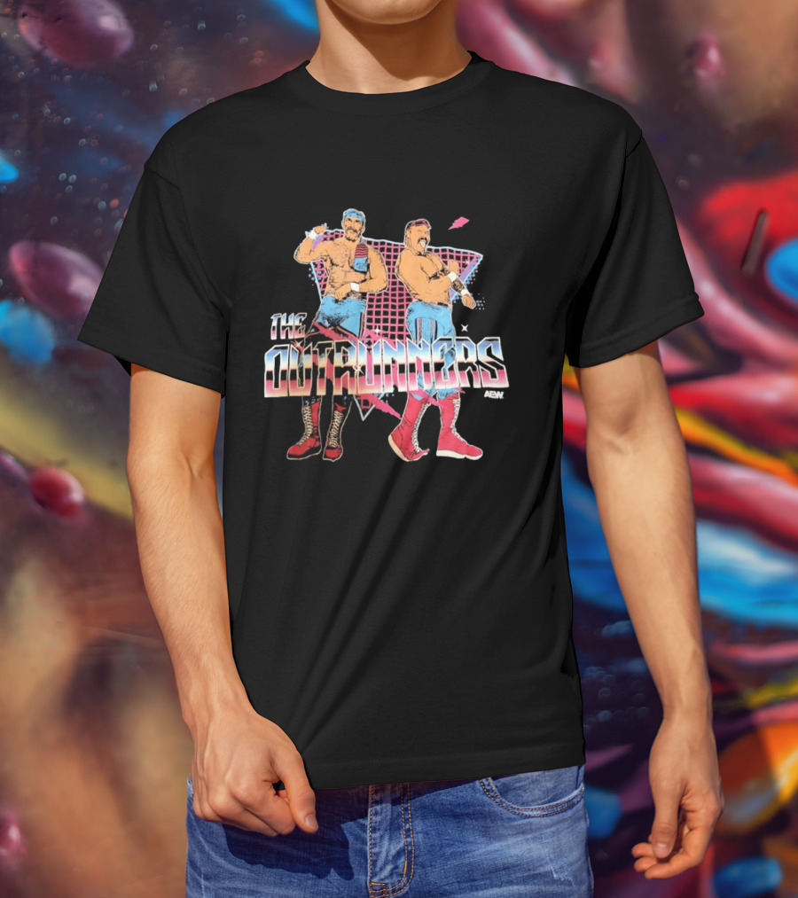 The Outrunners AEW Wrestling Tag Team Retro Fashion T-Shirt