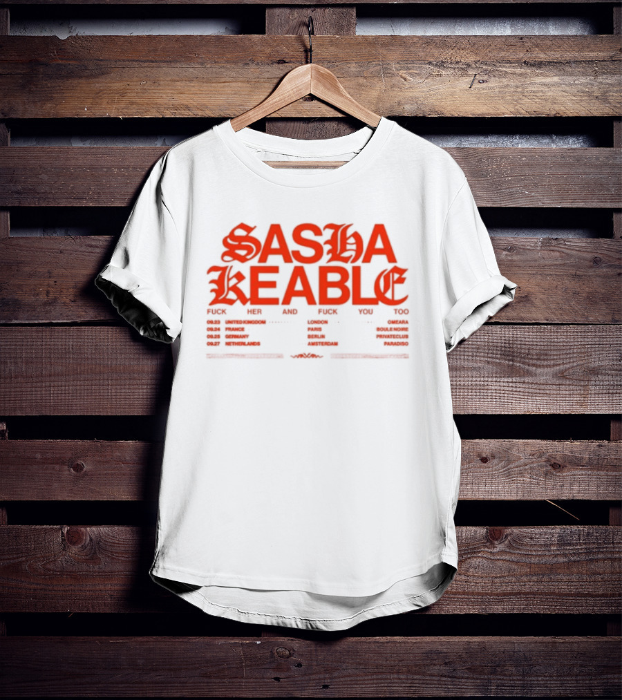 Sasha Keable 2024 Tour Dates And Locations List T-Shirt