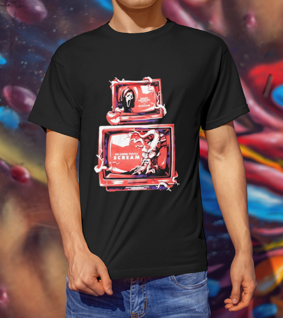 Angry Orchard Hard Cider So Good You'll Scream Retro TV Horror T-Shirt
