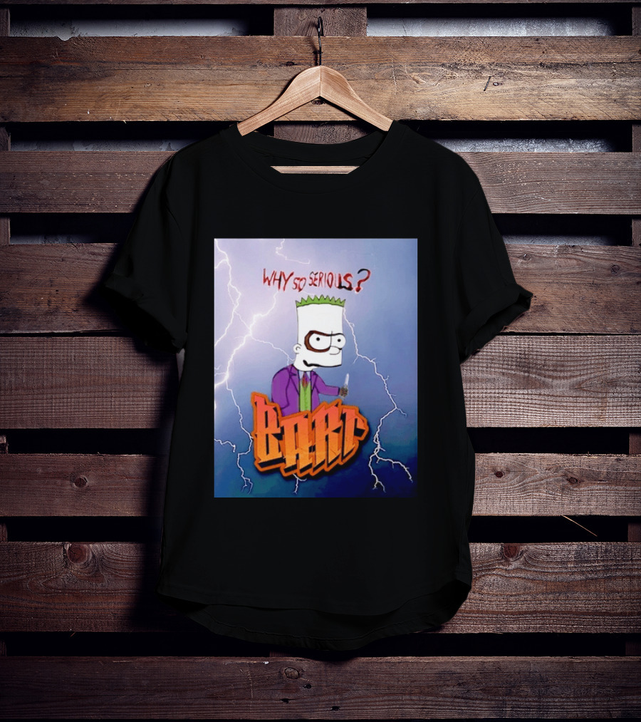 Bart Simpson Why So Serious Joker Lightning Mashup T-Shirt