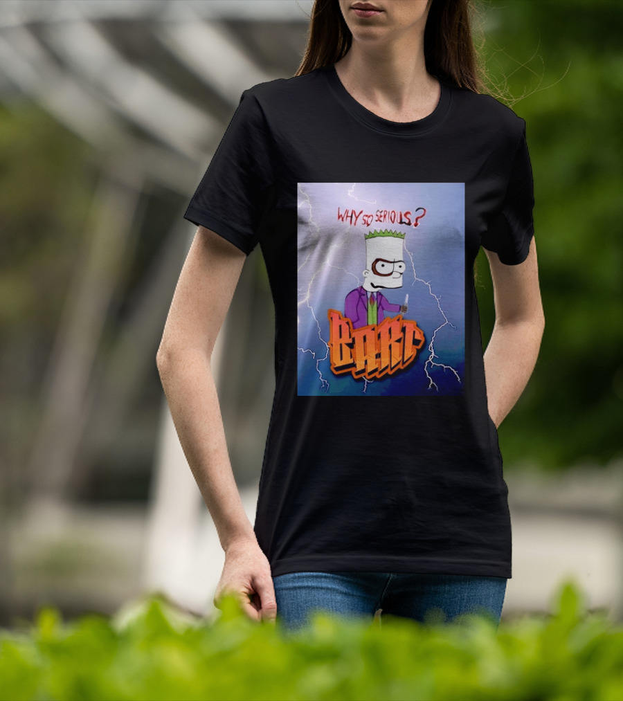Bart Simpson Why So Serious Joker Lightning Mashup T-Shirt