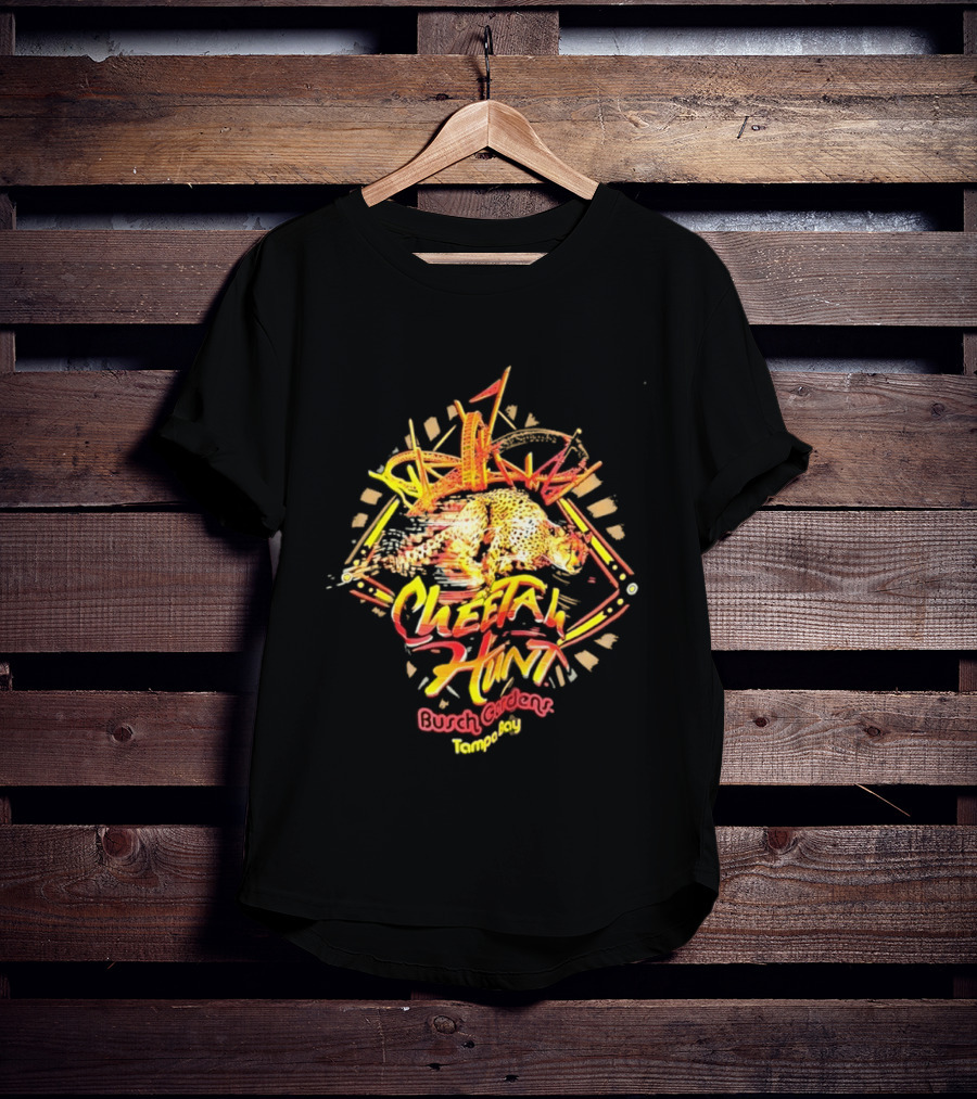 Cheetah Hunt Busch Gardens Tampa Bay Roller Adventure T-Shirt