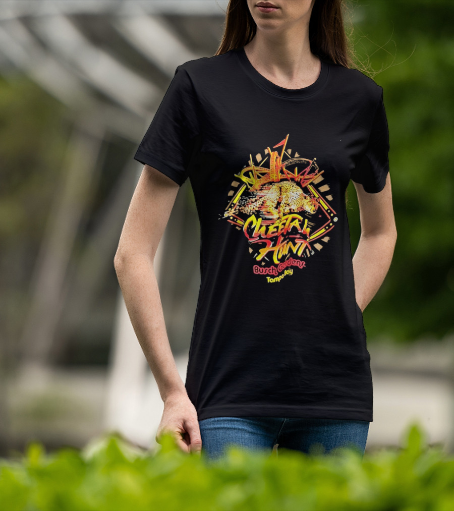 Cheetah Hunt Busch Gardens Tampa Bay Roller Adventure T-Shirt