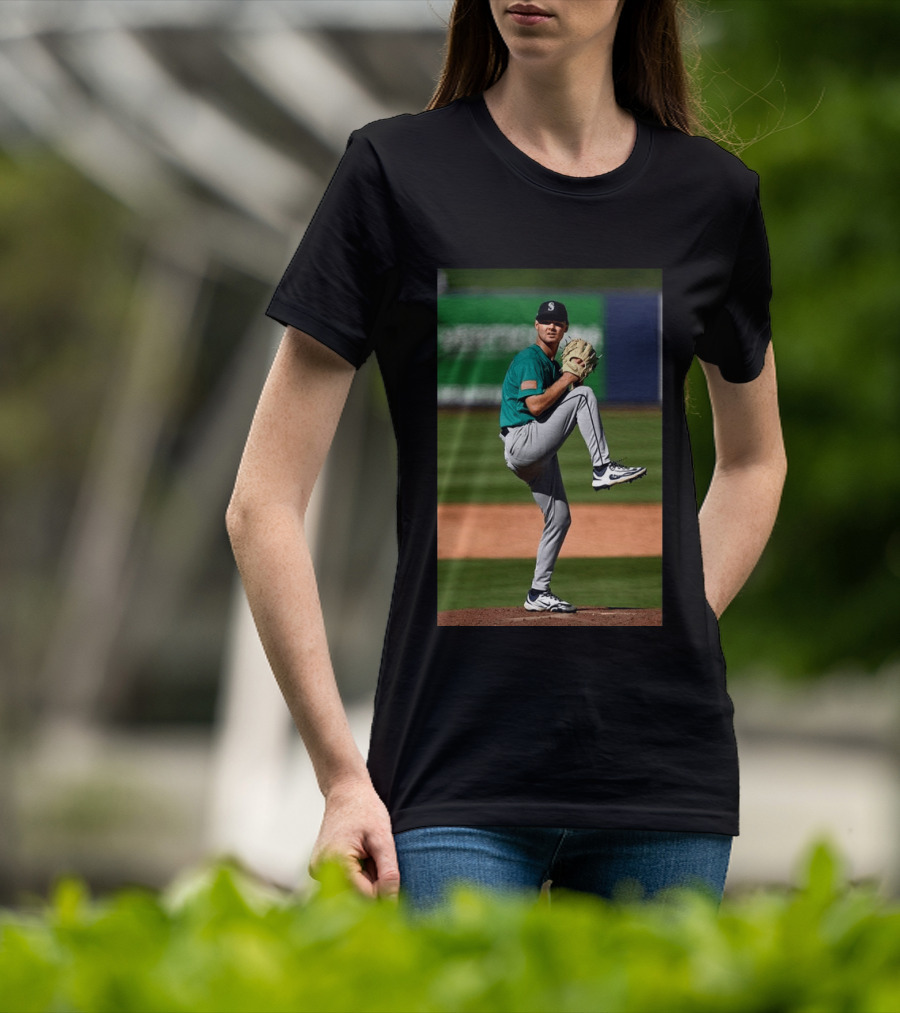 Seattle Mariners Kade Anderson Pitching Stance T-Shirt
