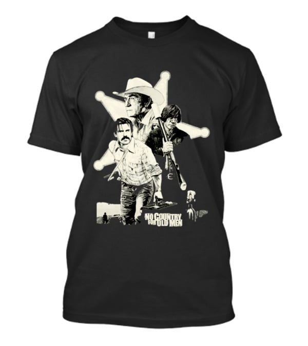 No Country For Old Men Movie Cast Art Javier Bardem Josh Brolin Tommy Lee Jones T-Shirt