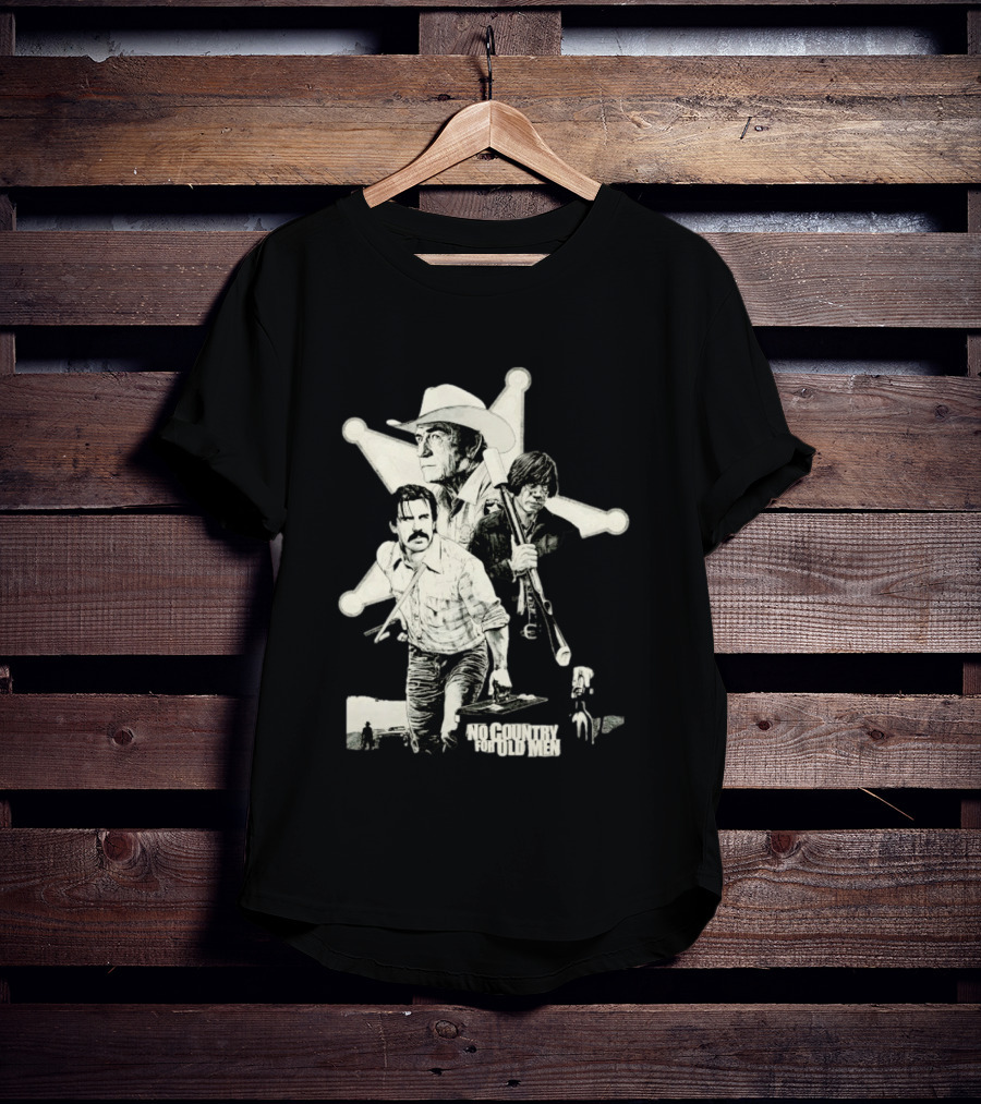 No Country For Old Men Movie Cast Art Javier Bardem Josh Brolin Tommy Lee Jones T-Shirt