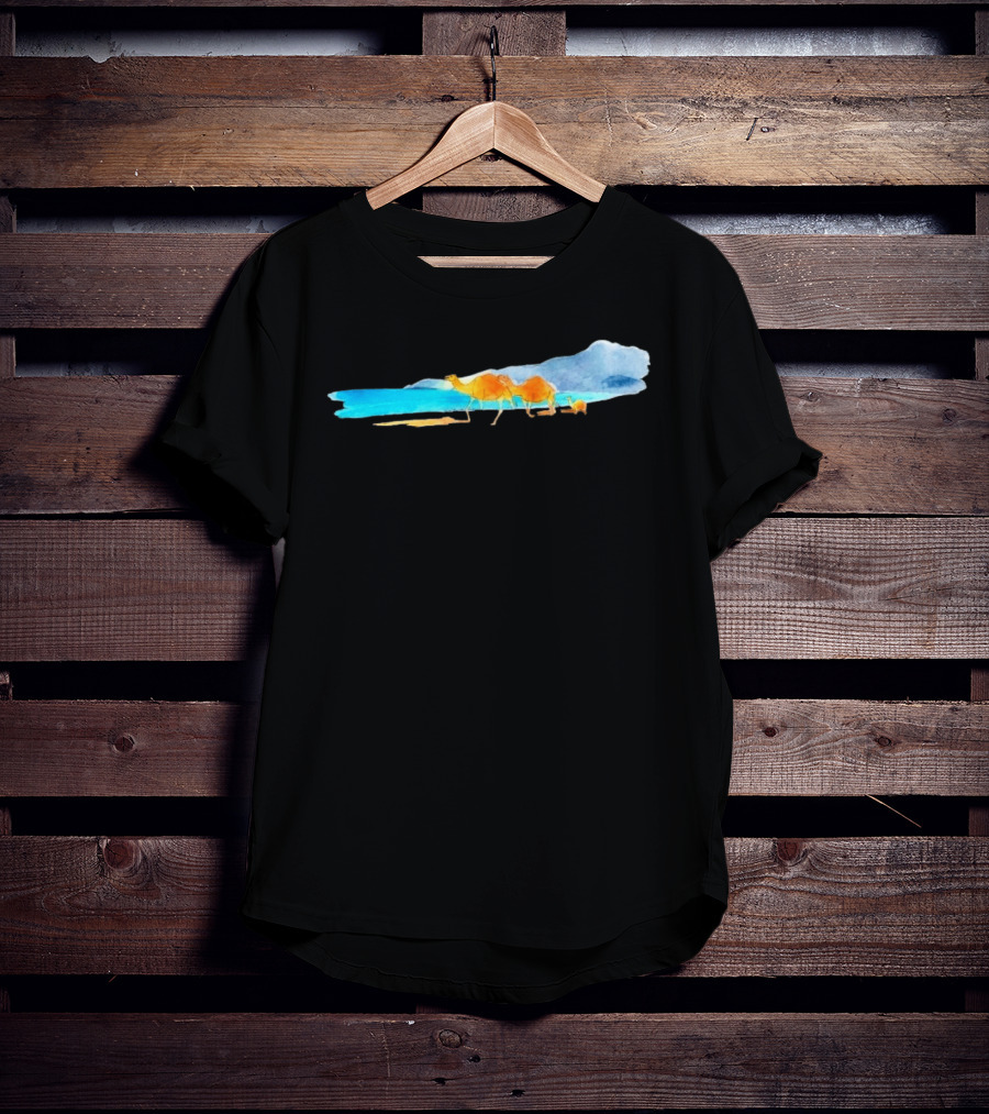 Oman Camel Limited Edition Watercolor Landscape T-Shirt