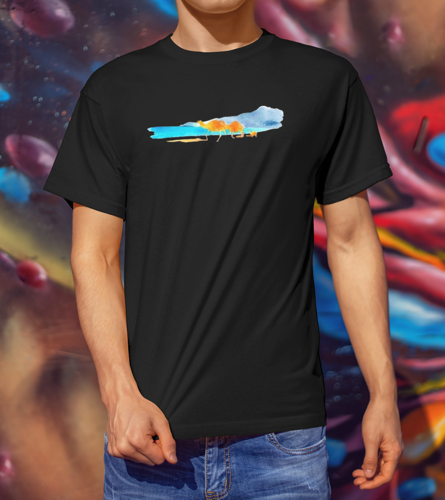 Oman Camel Limited Edition Watercolor Landscape T-Shirt