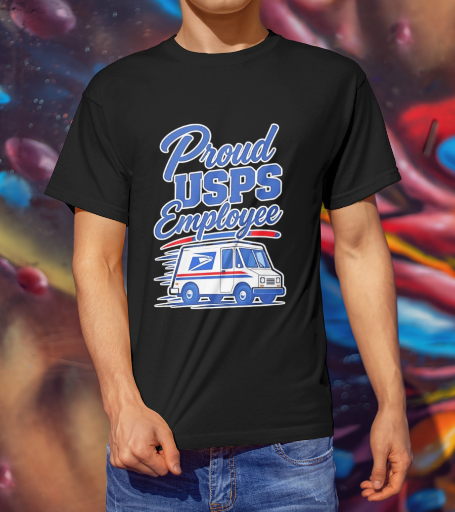Proud USPS Employee With Postal Truck T-Shirt