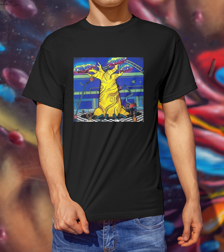 Imaginative Whimsical Fantasy Tree With Amusement Park Adventures T-Shirt