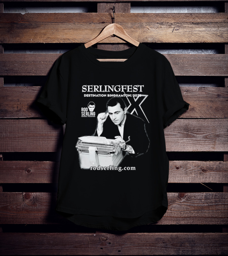 Serlingfest Destination Binghamton 2026 Rod Serling Classic Typing Image T-Shirt