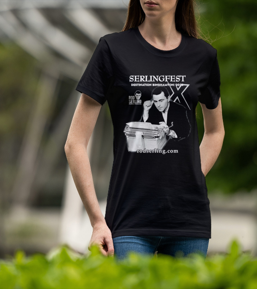 Serlingfest Destination Binghamton 2026 Rod Serling Classic Typing Image T-Shirt