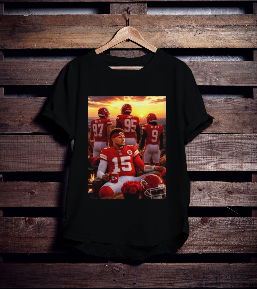Good Morning Chiefs Kingdom Patrick Mahomes Kelce Jones Walker 87 95 9 15 T-Shirt