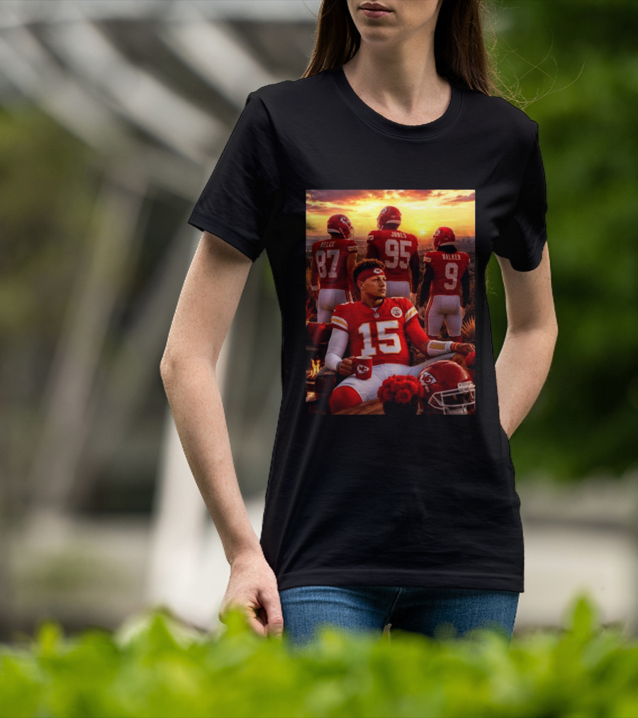 Good Morning Chiefs Kingdom Patrick Mahomes Kelce Jones Walker 87 95 9 15 T-Shirt