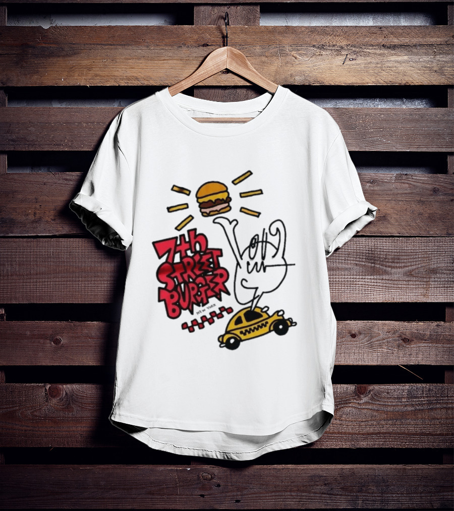 7th Street Burger Taxi With Burger And Sunbeam T-Shirt