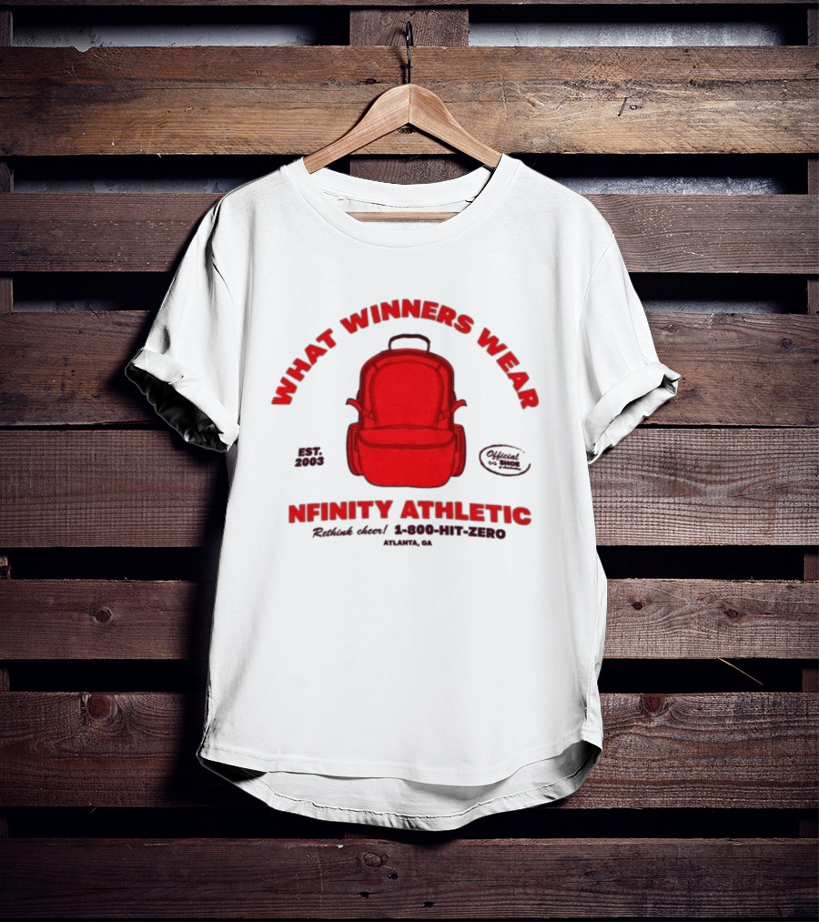 Nfinity Athletic What Winners Wear Backpack Established 2005 Red Rethink Atlanta T-Shirt