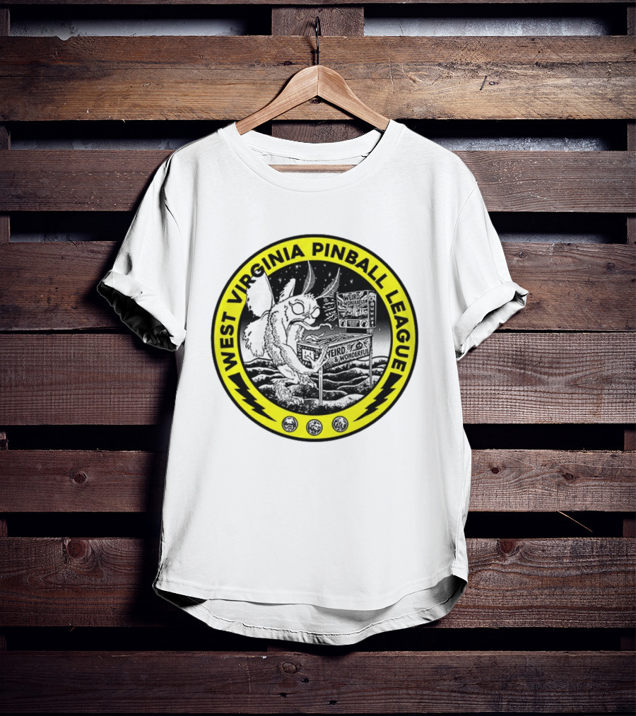West Virginia Pinball League Mothman Weird Wonderful T-Shirt