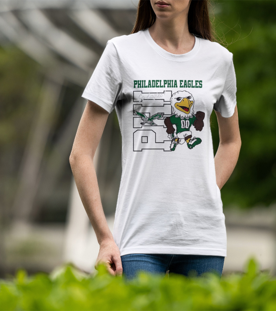 Philadelphia Eagles Go Eagles Mascot 00 Vintage Style Fan Gear T-Shirt