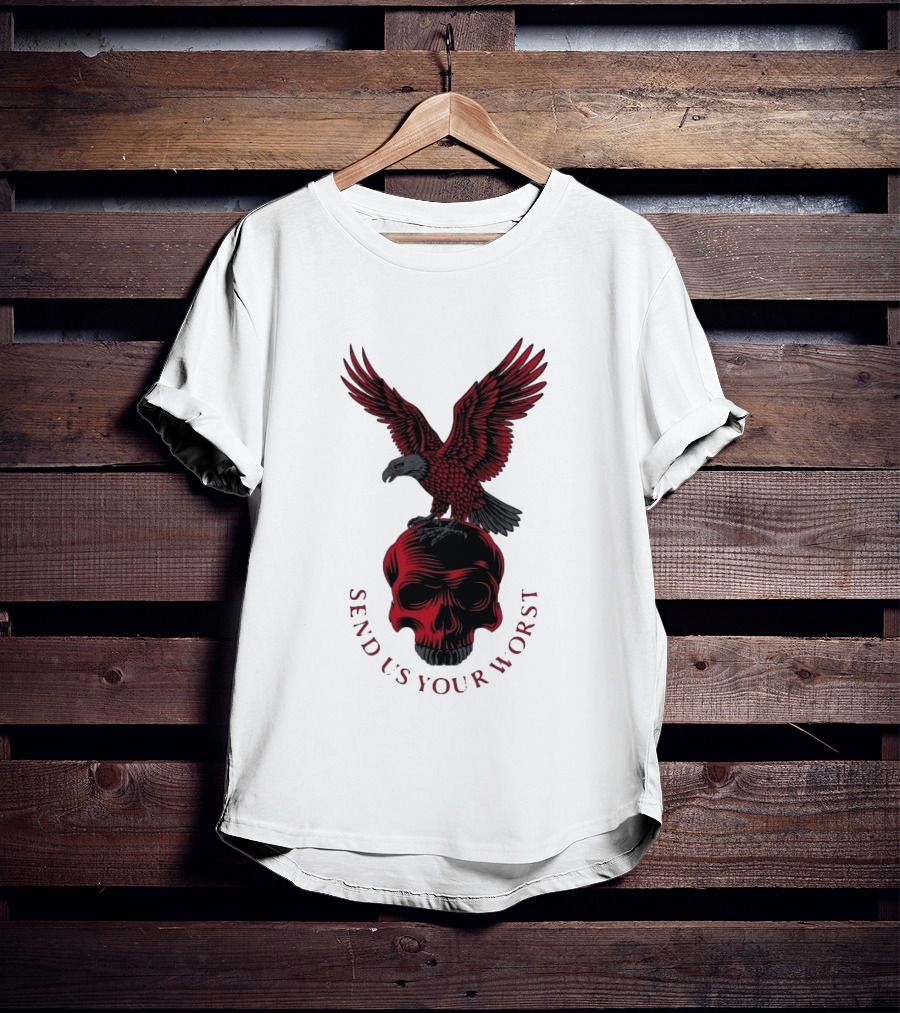 Send Us Your Worst Eagle And Skull Gothic T-Shirt