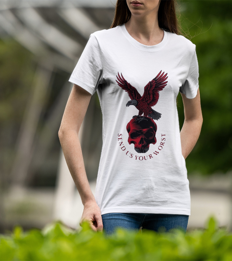 Send Us Your Worst Eagle And Skull Gothic T-Shirt