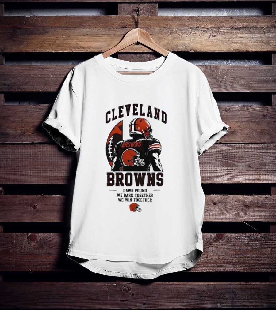 Cleveland Browns Dawg Pound We Bark Together We Win Together T-Shirt