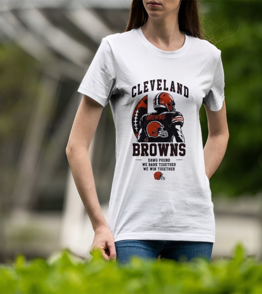 Cleveland Browns Dawg Pound We Bark Together We Win Together T-Shirt