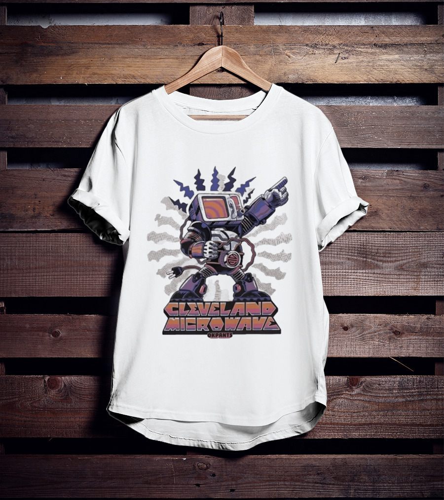 Cleveland Microwave Okpants Retro Robot TV T-Shirt