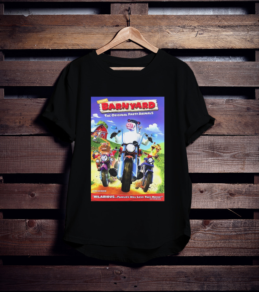 Nickelodeon Barnyard DVD 2006 Hilarious The Original Party Animals Widescreen T-Shirt