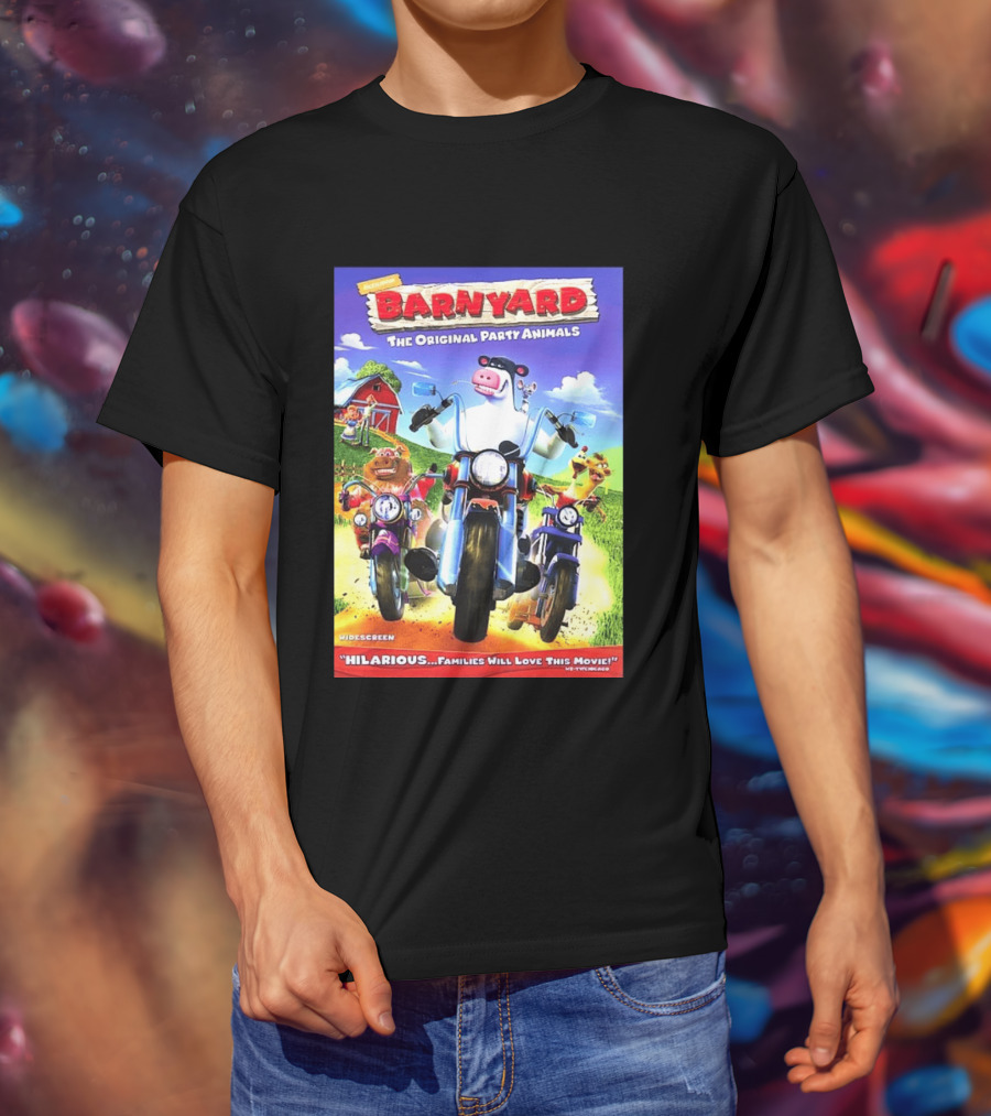 Nickelodeon Barnyard DVD 2006 Hilarious The Original Party Animals Widescreen T-Shirt