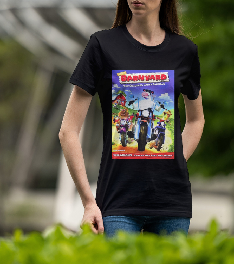 Nickelodeon Barnyard DVD 2006 Hilarious The Original Party Animals Widescreen T-Shirt