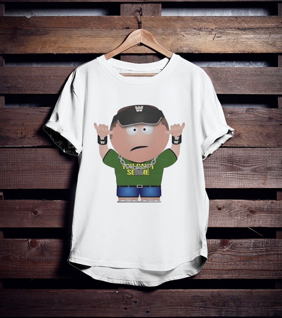 John Cena South Park You Can't See Me WWE Cartoon T-Shirt