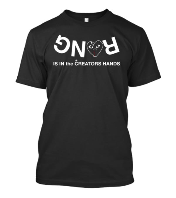 Revenge Is In The Creators Hands Rvg Heart Design Black T-Shirt