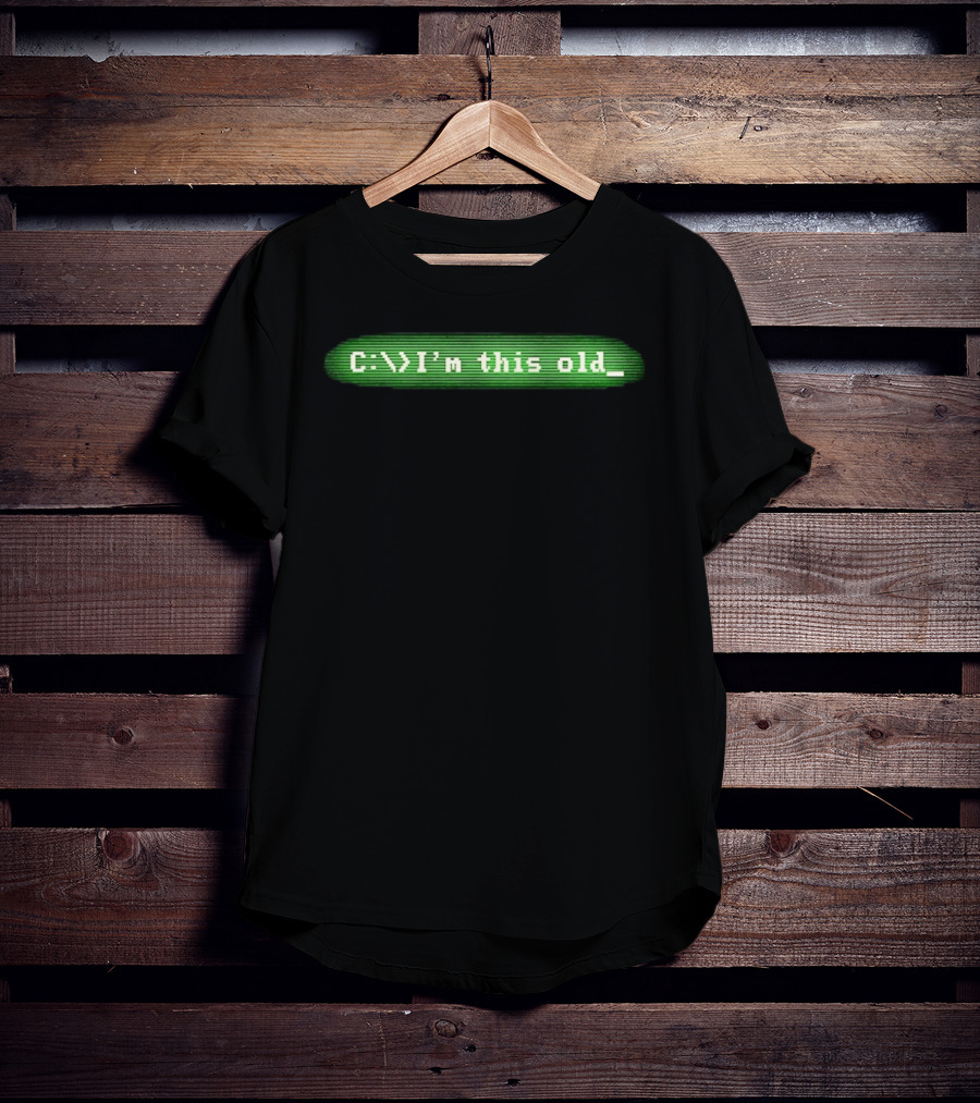 C I'm This Old Computer Command Line Retro Tech Humor T-Shirt
