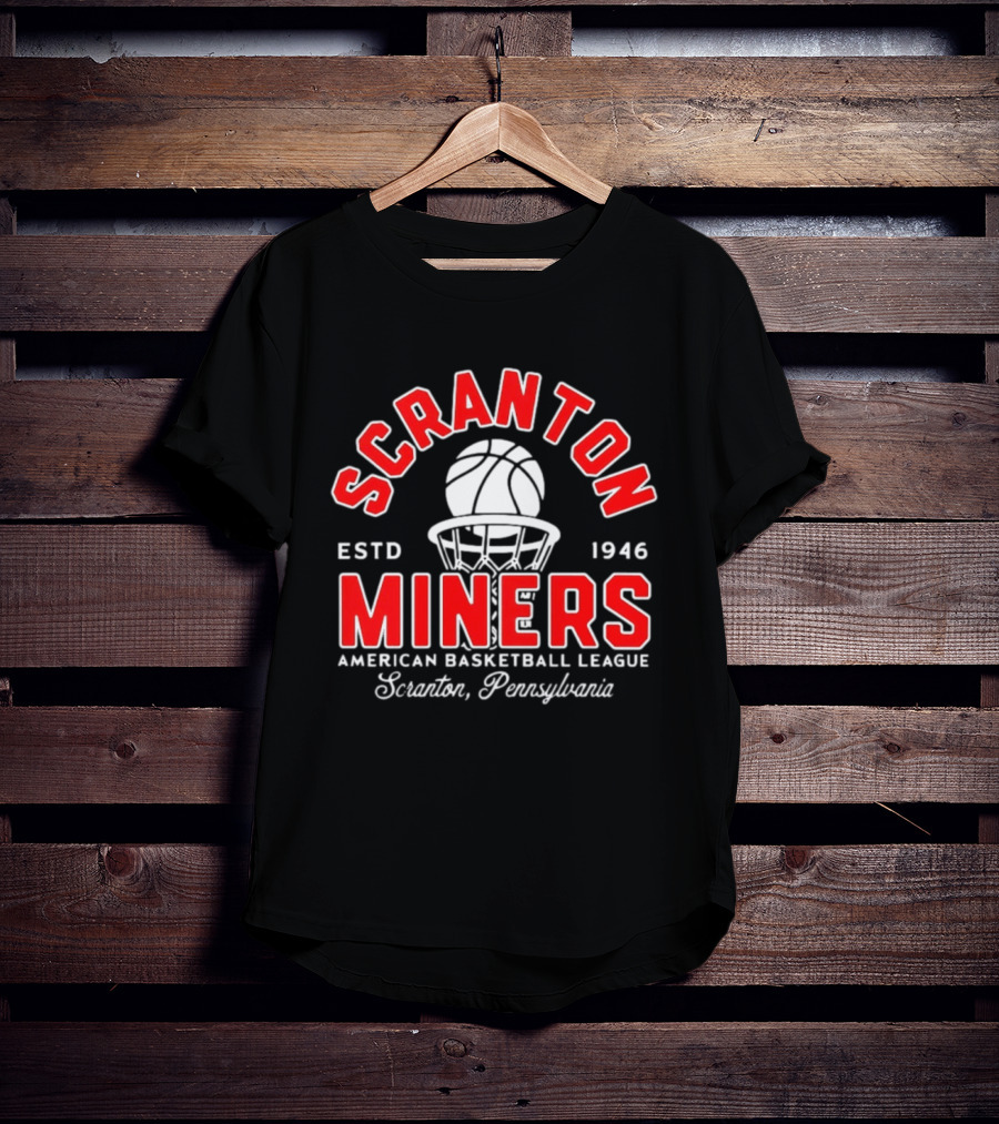 Scranton Miners Estd 1946 American Basketball League Scranton Pennsylvania T-Shirt