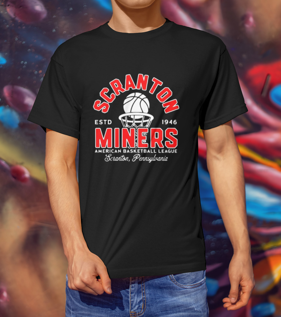 Scranton Miners Estd 1946 American Basketball League Scranton Pennsylvania T-Shirt