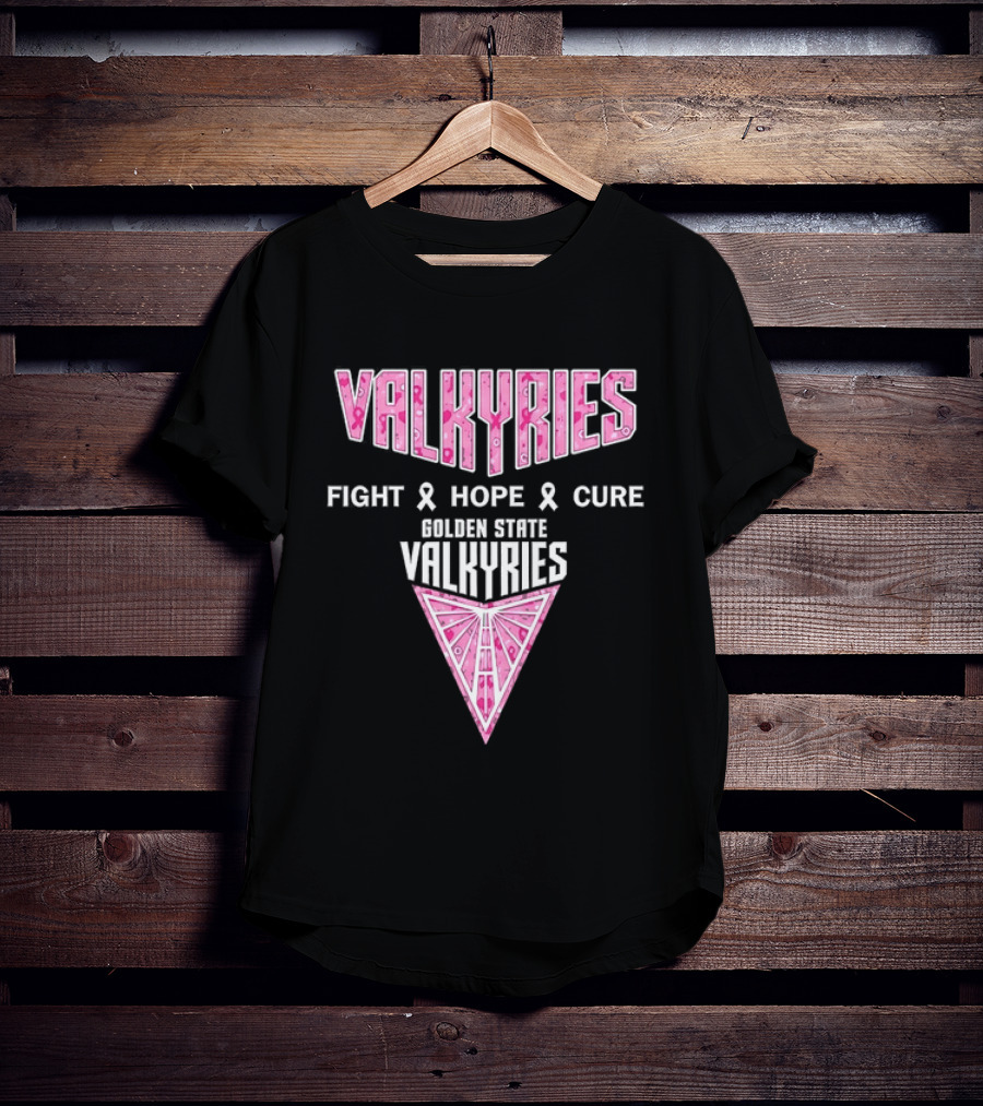Golden State Valkyries Fight Hope Cure Breast Cancer Awareness WNBA T-Shirt