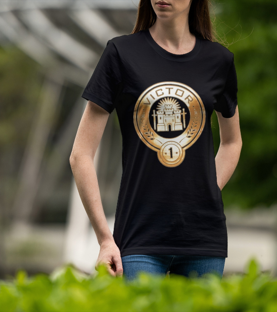 The Hunger Games Victor Emblem District 1 Badge With Castle And Swords T-Shirt